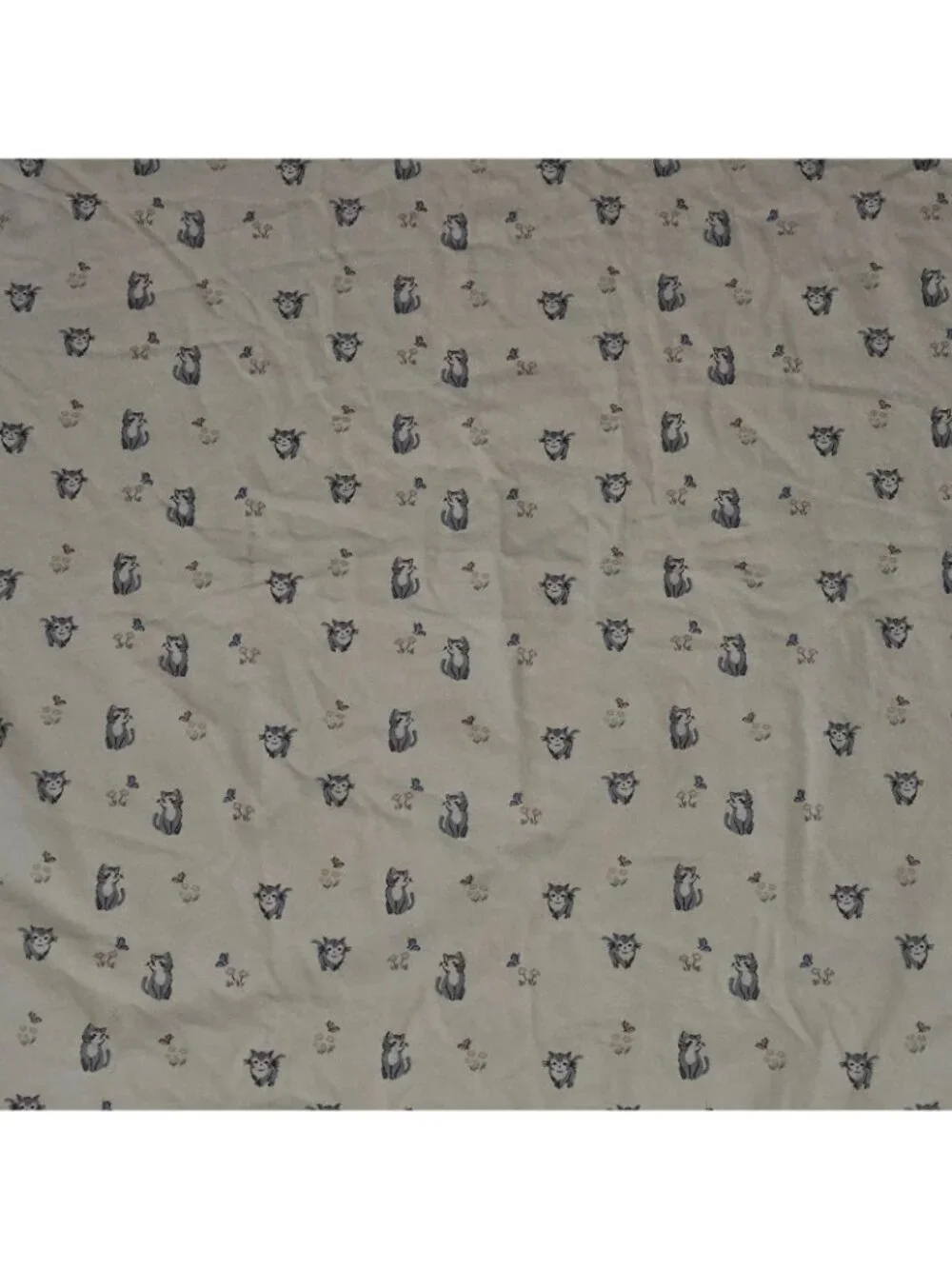 Jamie Kay Organic Cotton Baby Blanket Ivory 37x38 Swaddle Cat Butterfly Flowers